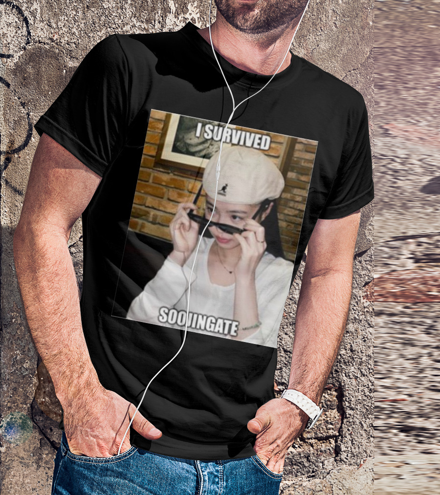 I Survived Soojingate Beret Sunglasses Meme T-Shirt