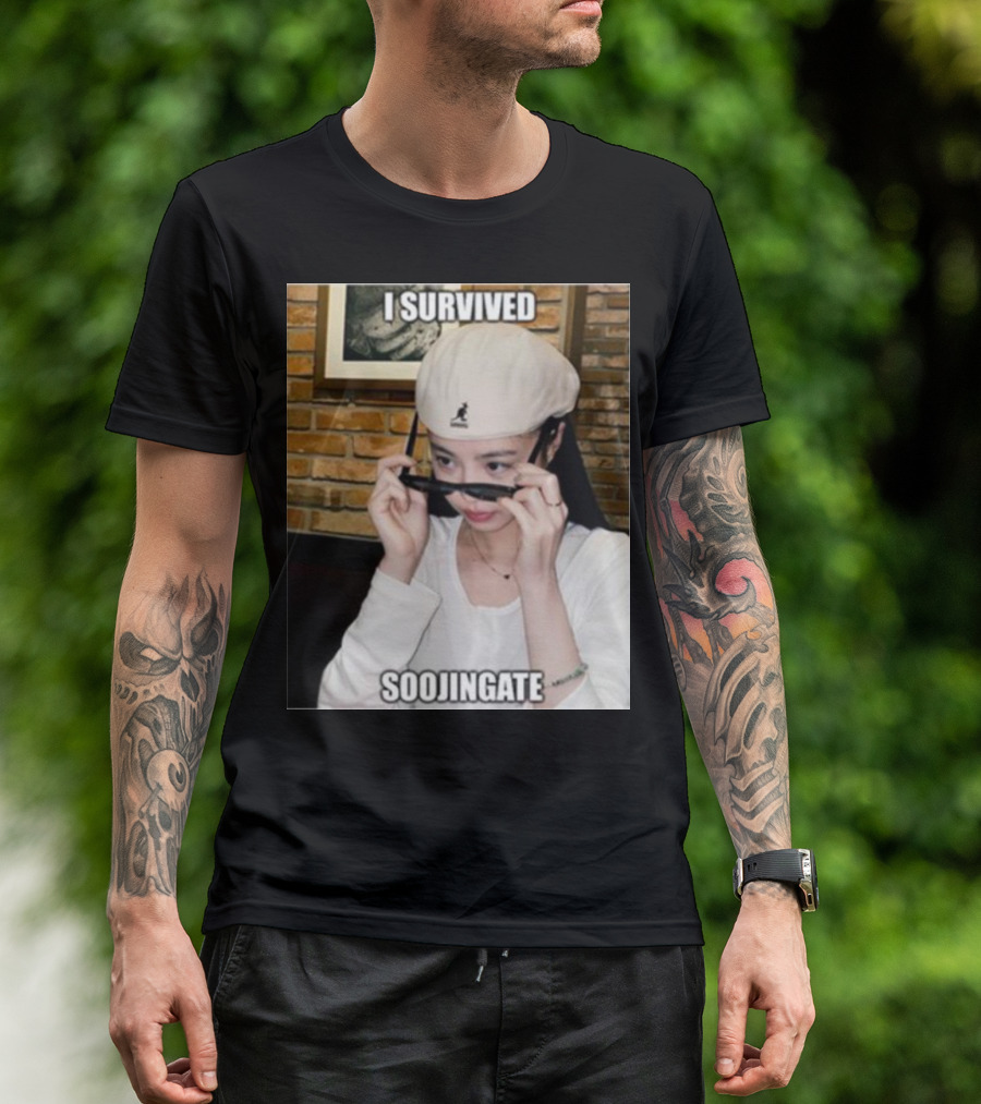 I Survived Soojingate Beret Sunglasses Meme T-Shirt