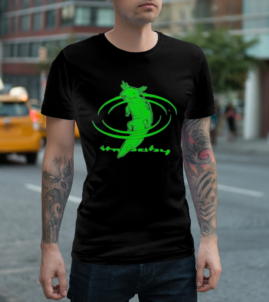 I'M Baby By Dogecore Axolotl Neon Green T-Shirt