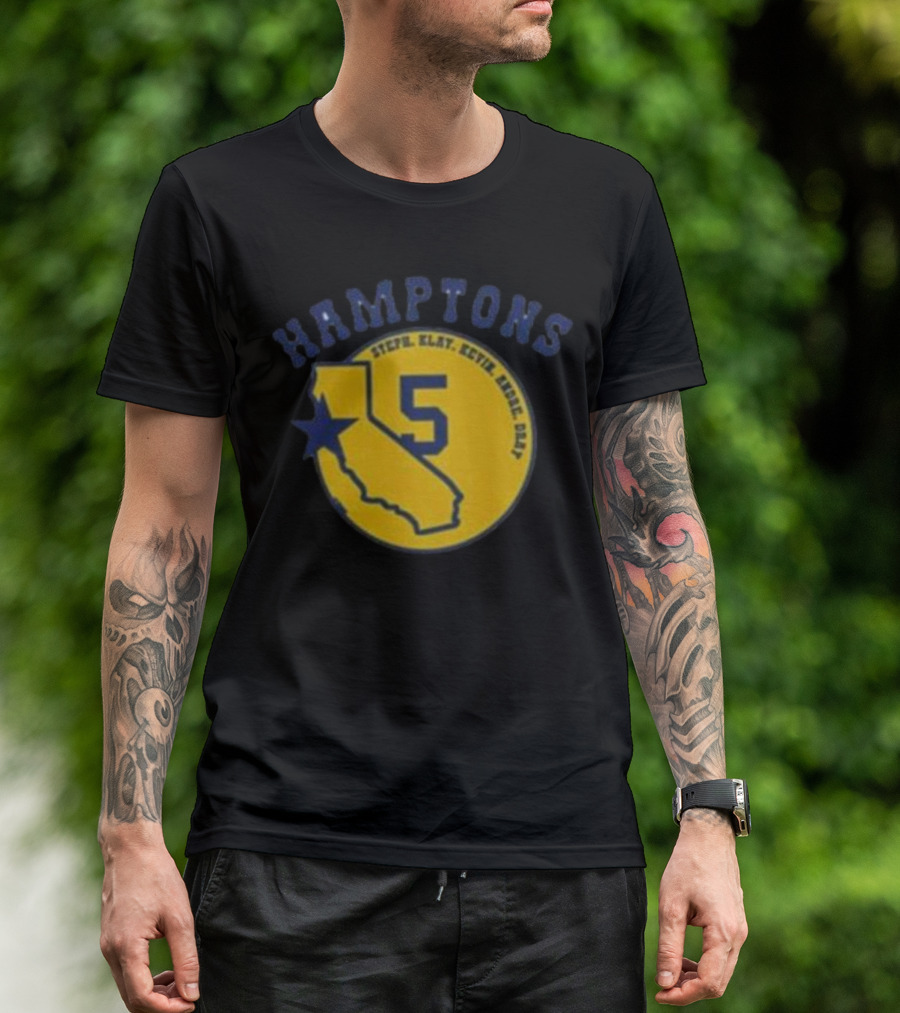Golden State Hamptons 5 Steph Klay Kevin Andre Dray California Star T-Shirt