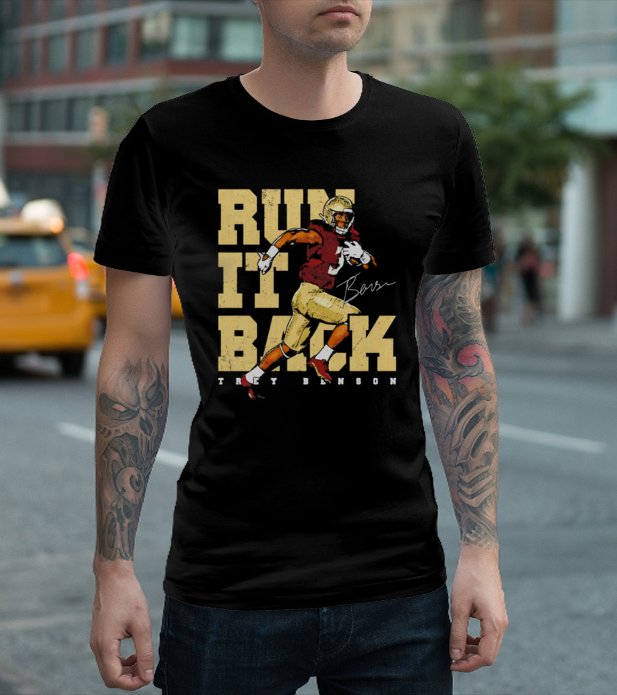 Trey Benson Run It Back Football T-Shirt