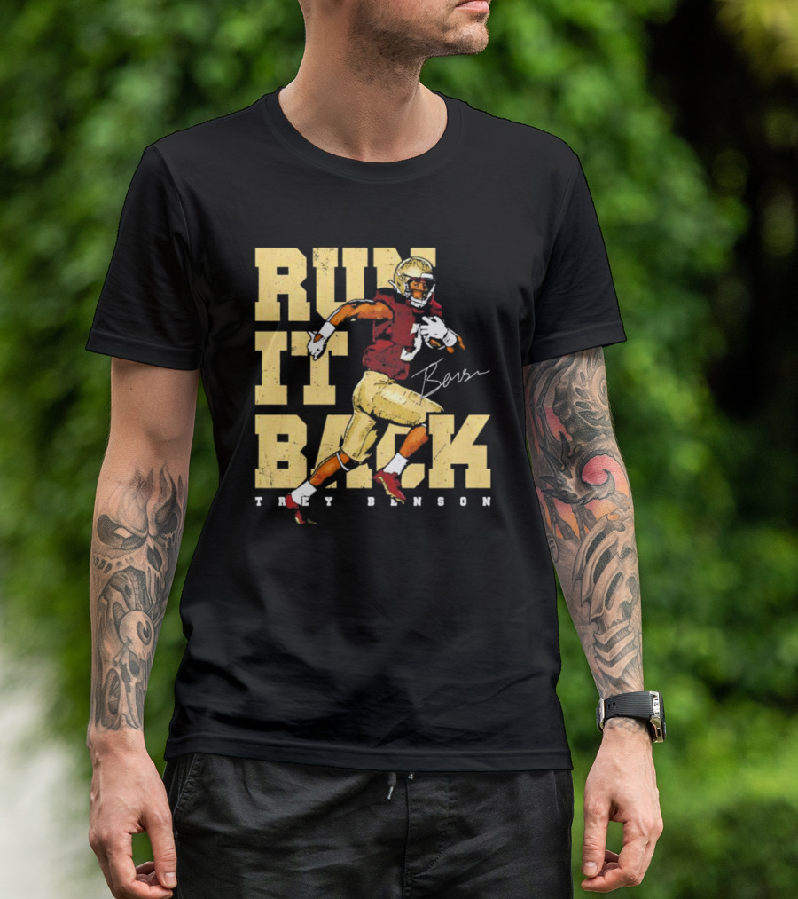 Trey Benson Run It Back Football T-Shirt