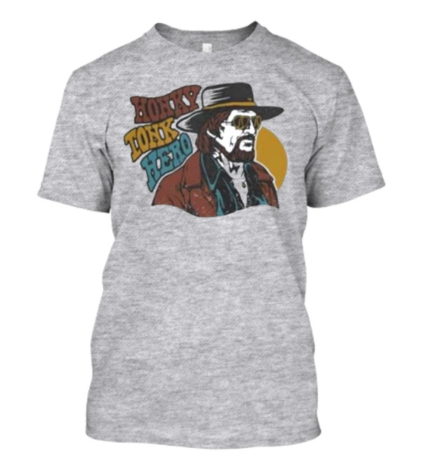 Waylon Jennings Merch Store Honky Tonk Hero T-Shirt