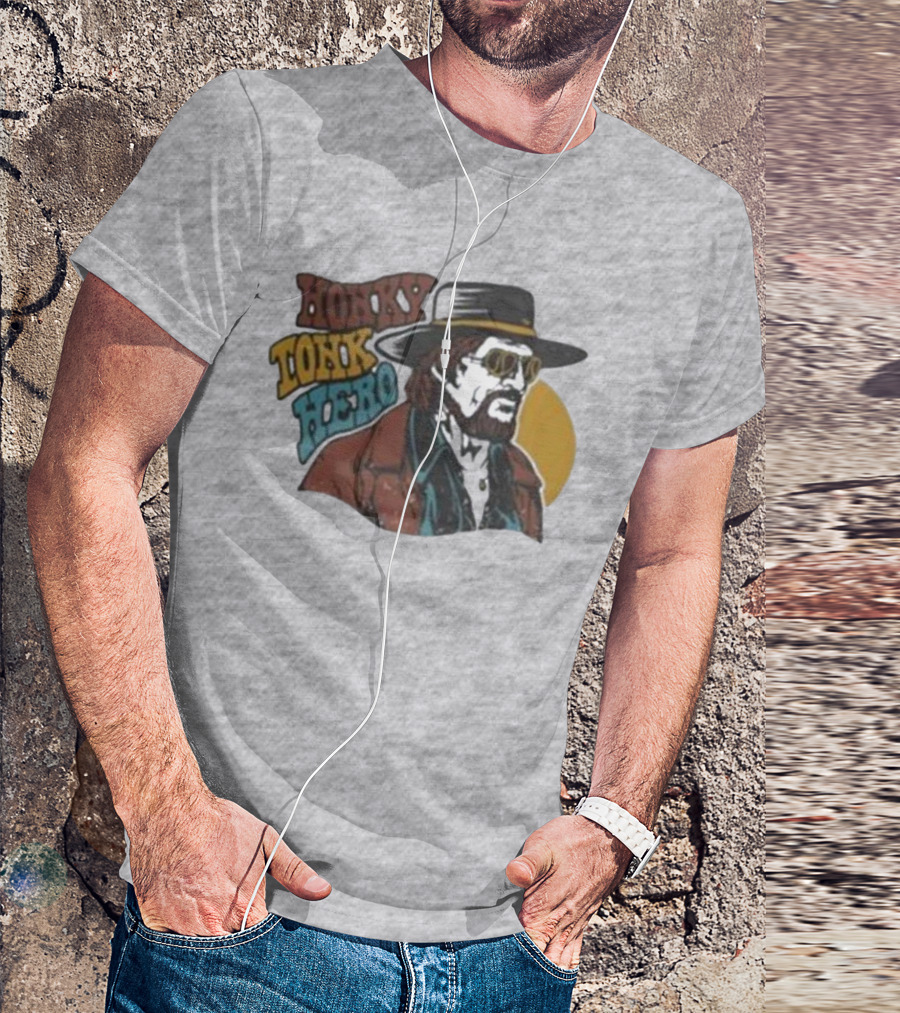 Waylon Jennings Merch Store Honky Tonk Hero T-Shirt