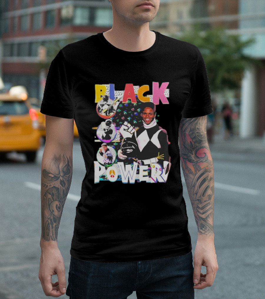 Black Power Mighty Morphin Tribute Go Go T-Shirt