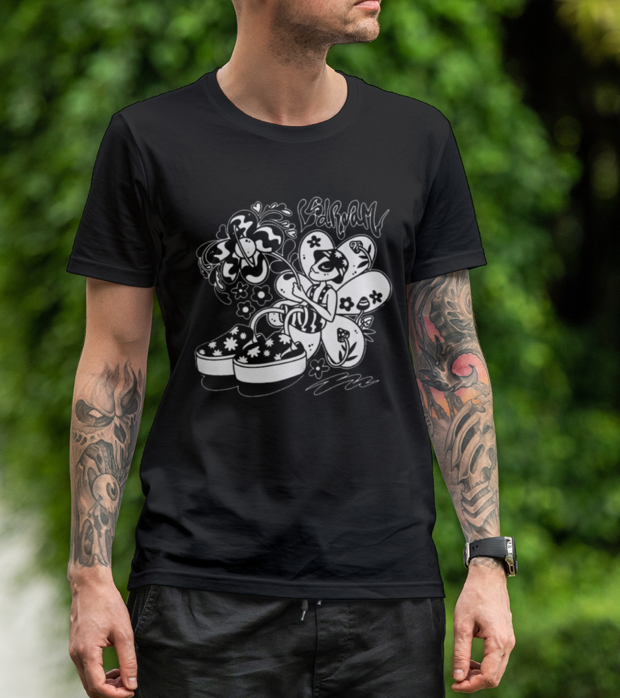 LSDREAM Merch Intergalactic Bloom Groovy Fairy With Floral Sneakers T-Shirt
