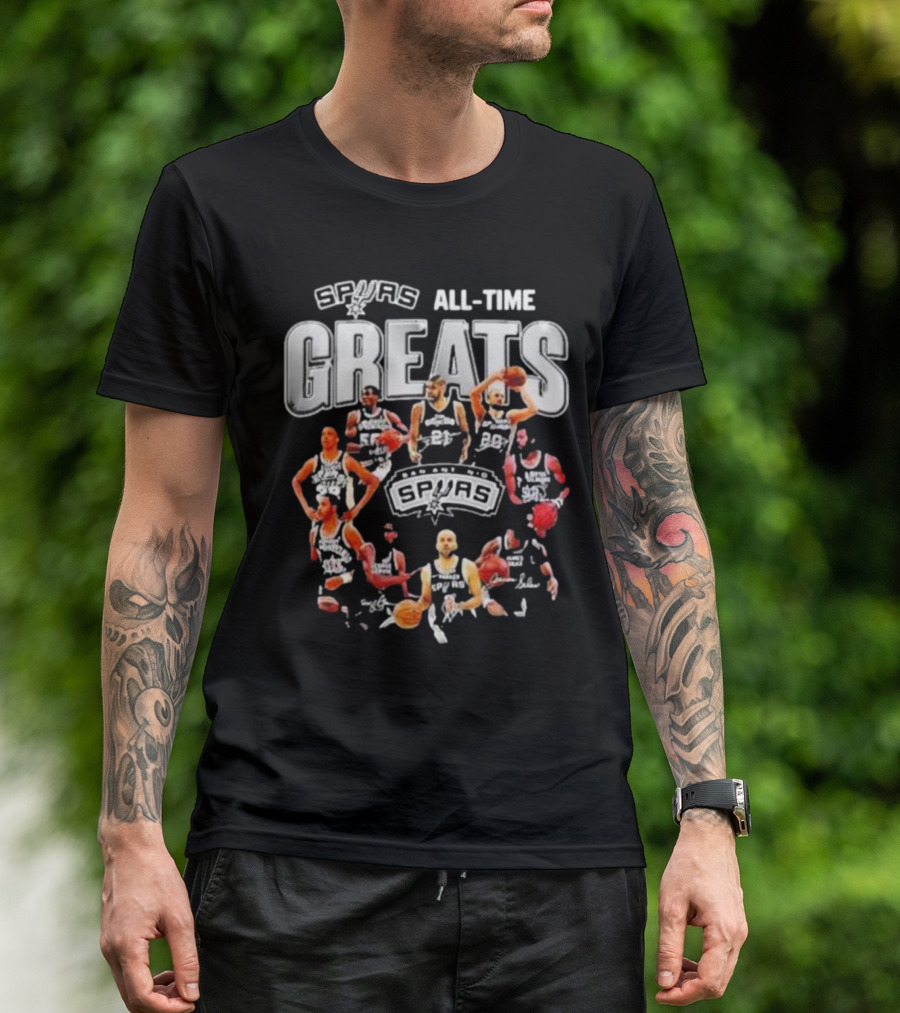 Spurs All-Time Greats San Antonio Legends NBA T-Shirt