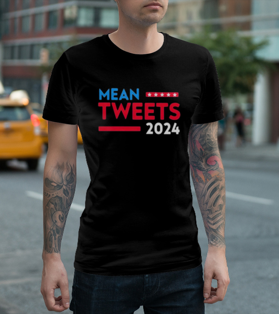 Mean Tweets 2024 American Flag Colors Stars T-Shirt
