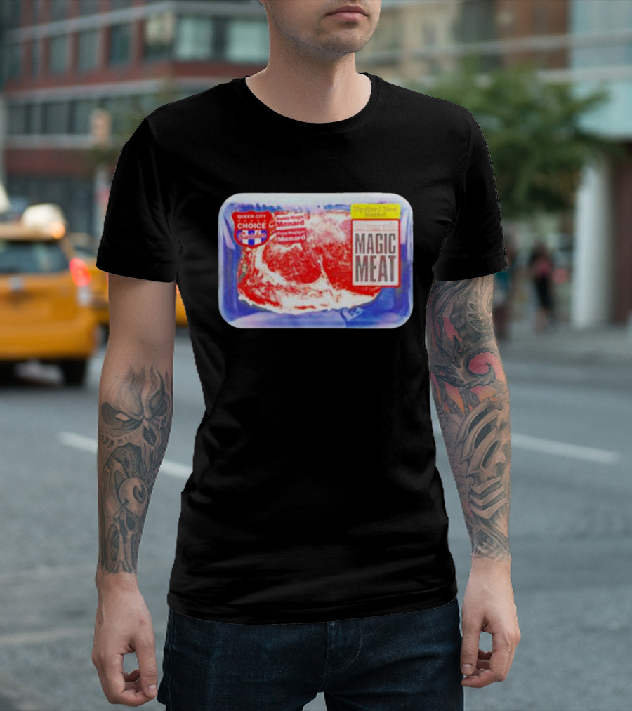 Queen City Choice High-End Meat Market Magic Meat Butcher Matt Menard T-Shirt
