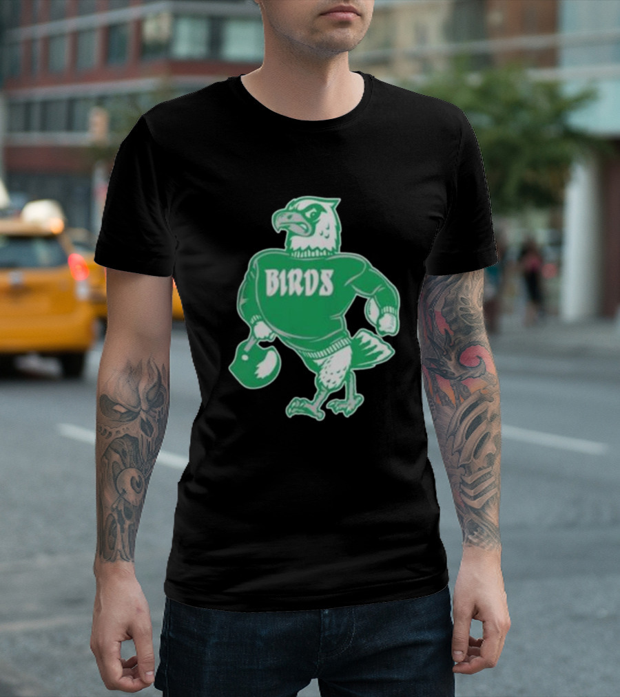 Philly Birds Mascot in Green Sweater Iconic T-Shirt