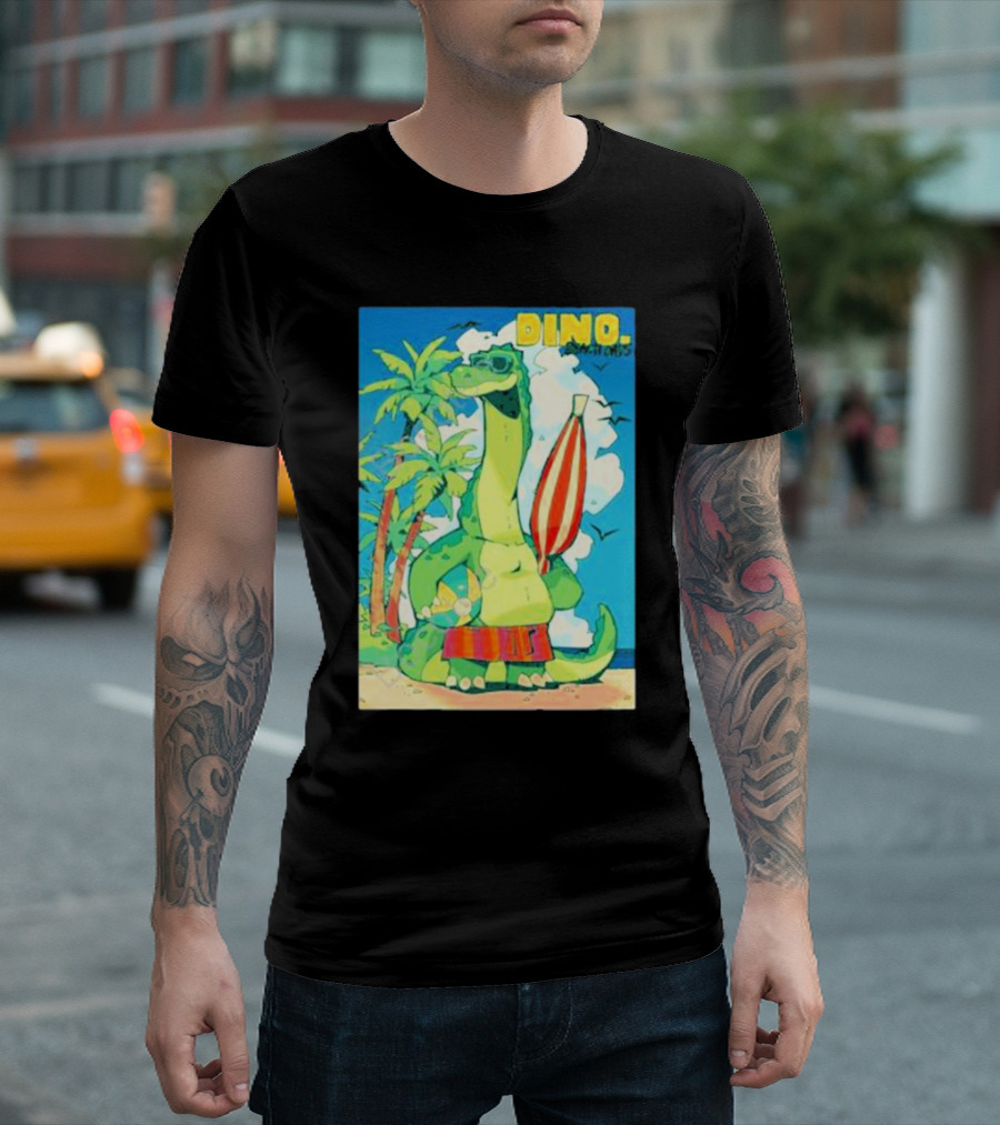 Dino Beach Days Noodle Shop Adventures T-Shirt