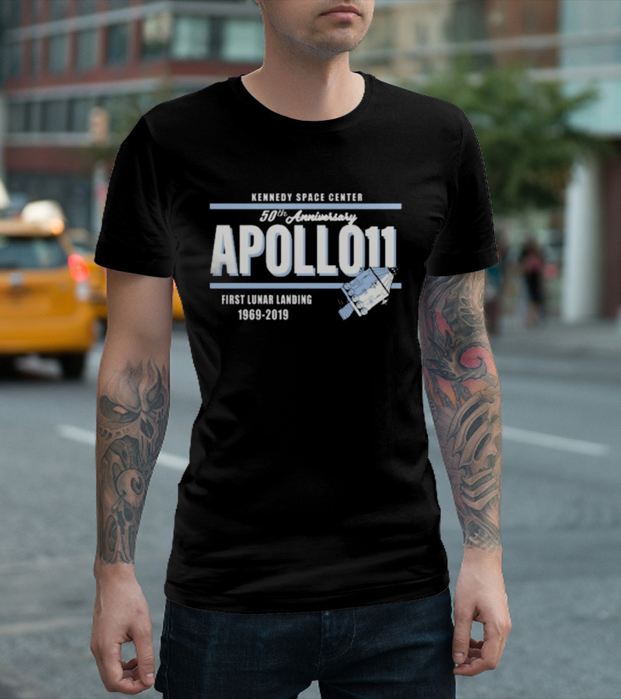 Kennedy Space Center 50th Anniversary Apollo 11 First Lunar Landing 1969-2019 T-Shirt