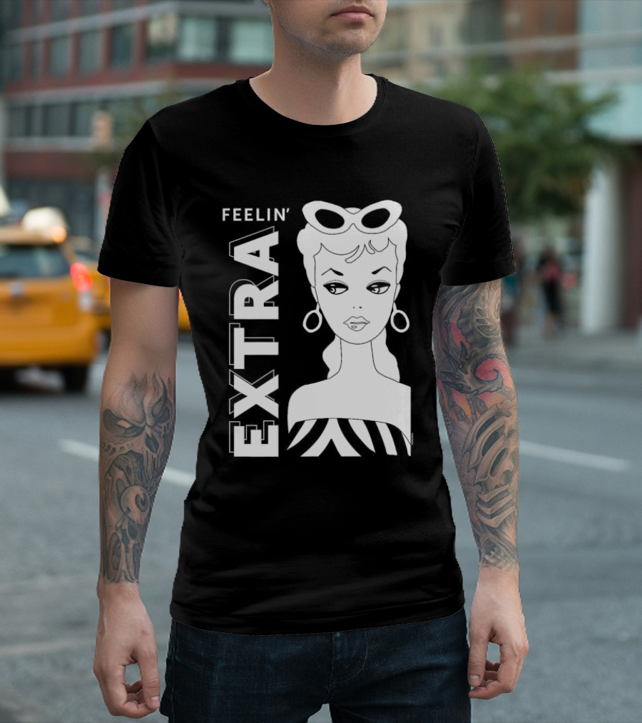 Barbie Feelin’ Extra Retro Chic with Sunglasses and Earrings T-Shirt