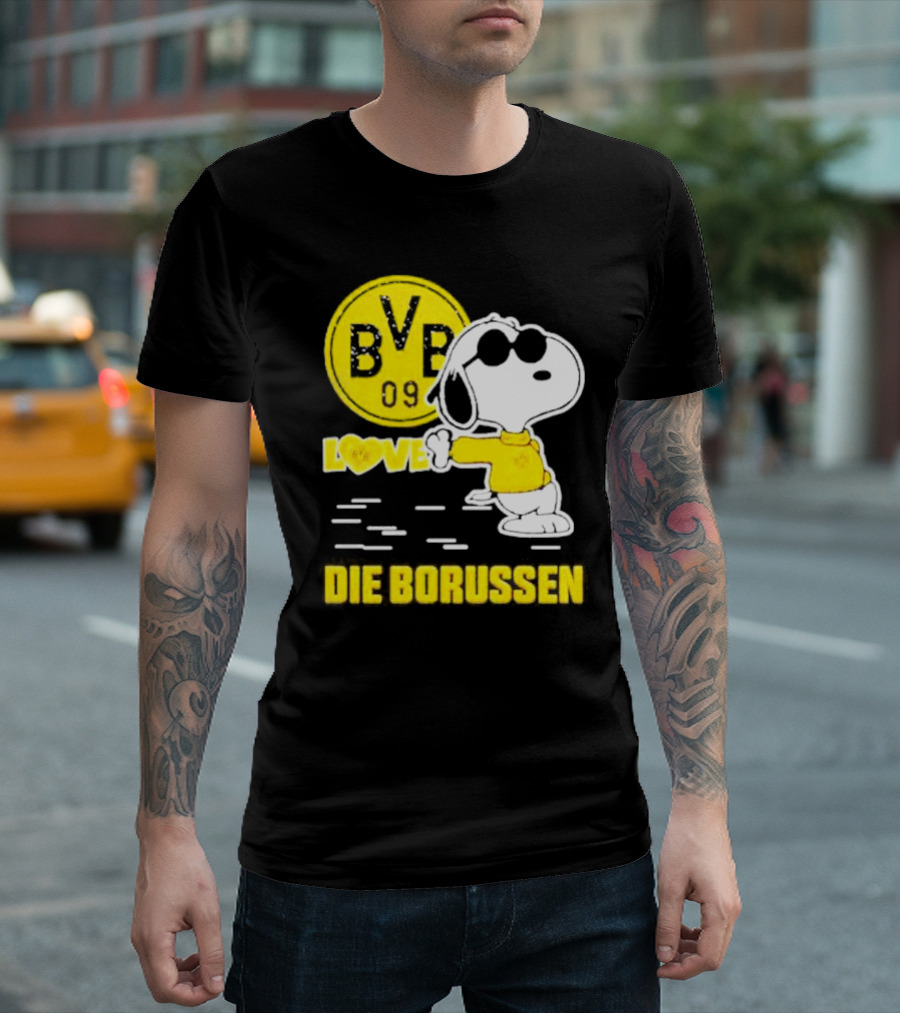 Snoopy Love BVB 09 Die Borussen Football Soccer T-Shirt