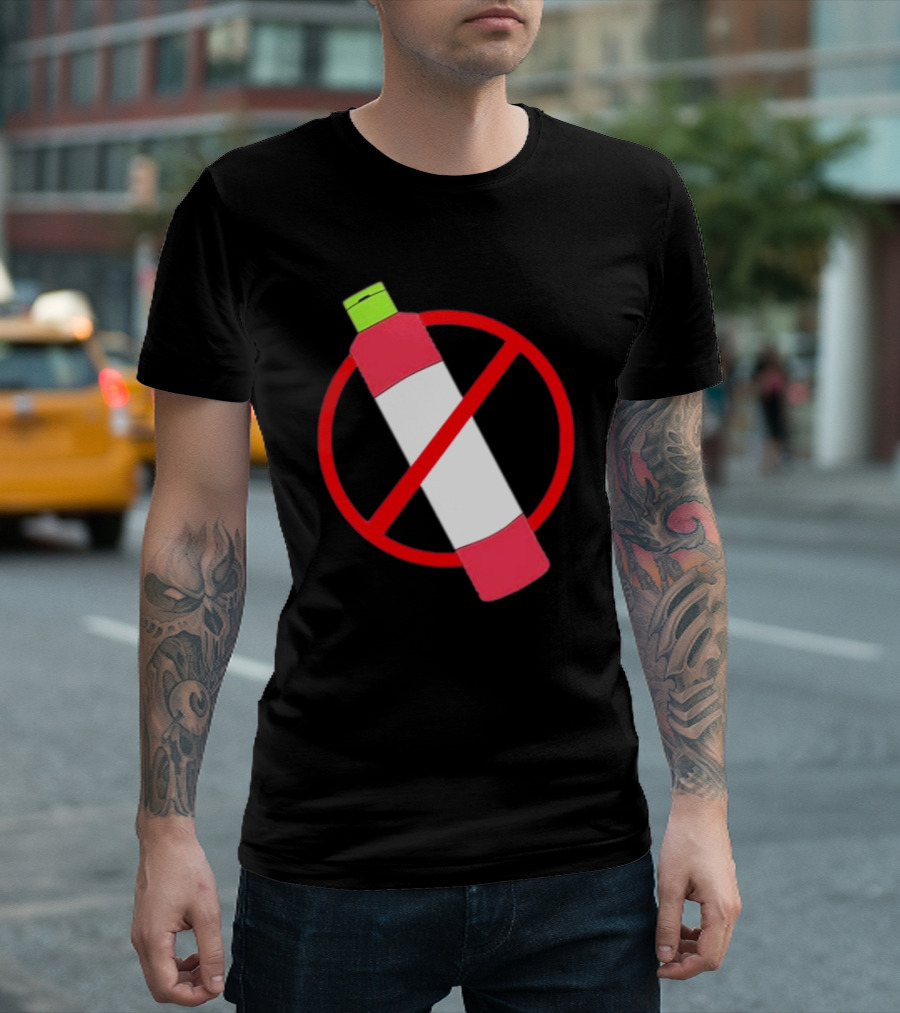 Forbidden Hela Gewurz Ketchup Curry Red Circle Crossed Bottle T-Shirt