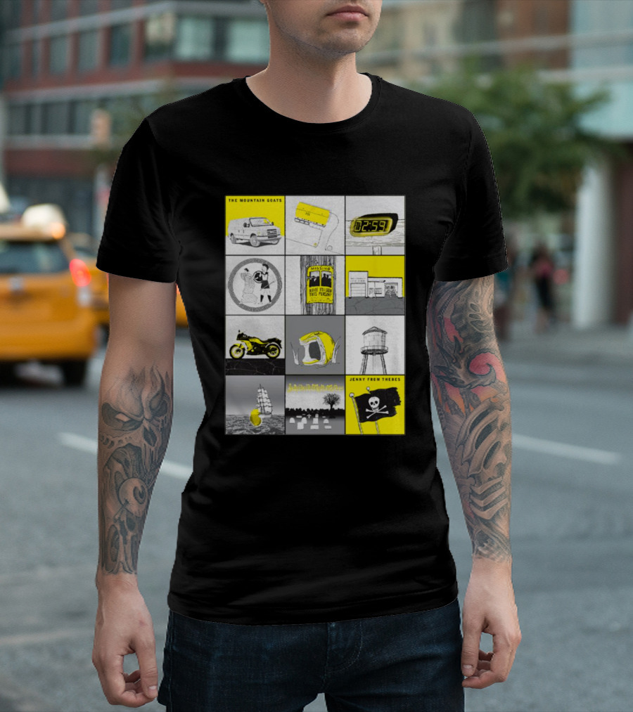 Jenny From Thebes The Mountain Goats Missing Yellow Bed Fresno T-Shirt