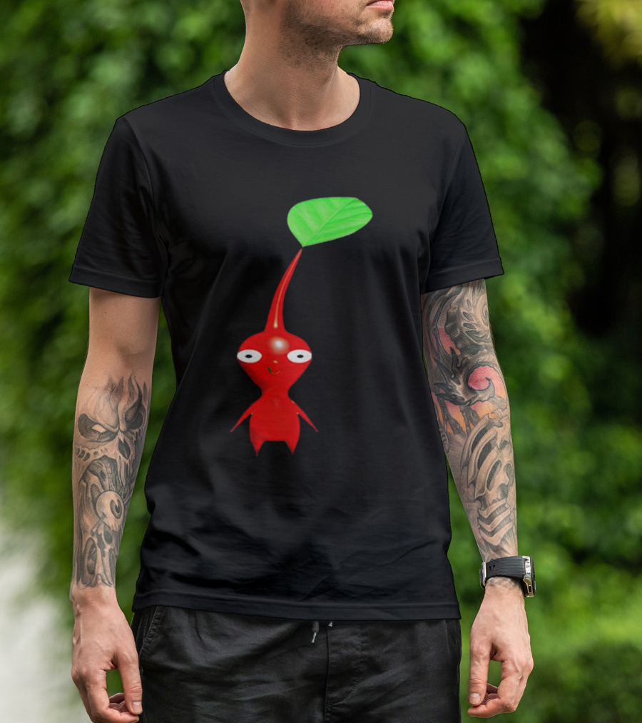 Pikmin Red Pikpik Character With Leaf Stem T-Shirt