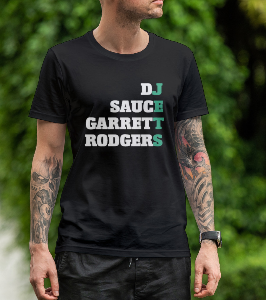 DJ Sauce Garrett Rodgers New York Jets T-Shirt