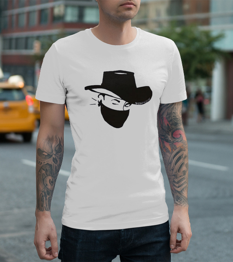 Sheisgracielou Cowboy Hat Mask Design Two Sided T-Shirt