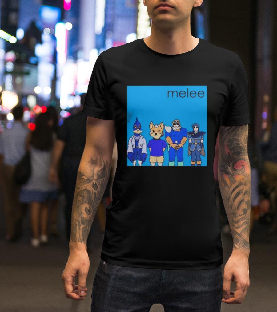 Start GG Shop Melee Blue Album Video Game Characters T-Shirt