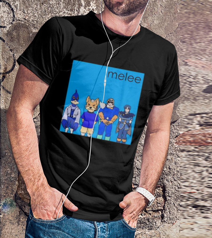 Start GG Shop Melee Blue Album Video Game Characters T-Shirt