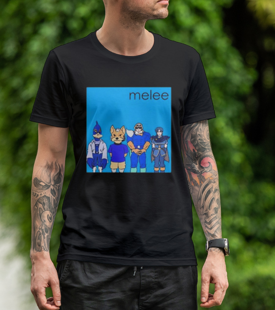 Start GG Shop Melee Blue Album Video Game Characters T-Shirt