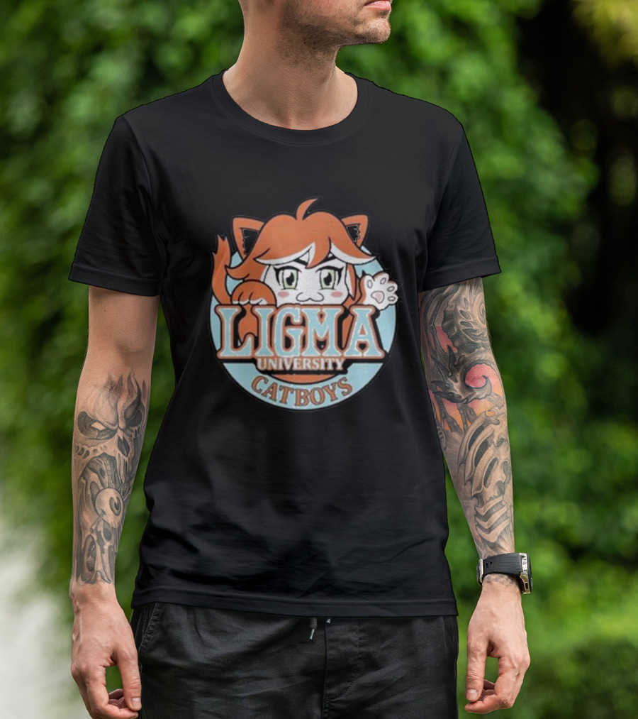 Ligma University Catboys Professor Lando Cat Ear Anime T-Shirt