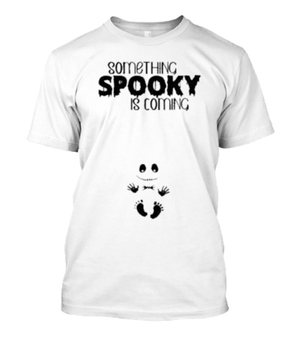 Something Spooky Is Coming Jack Skellington Nightmare Christmas Pregnancy Reveal T-Shirt