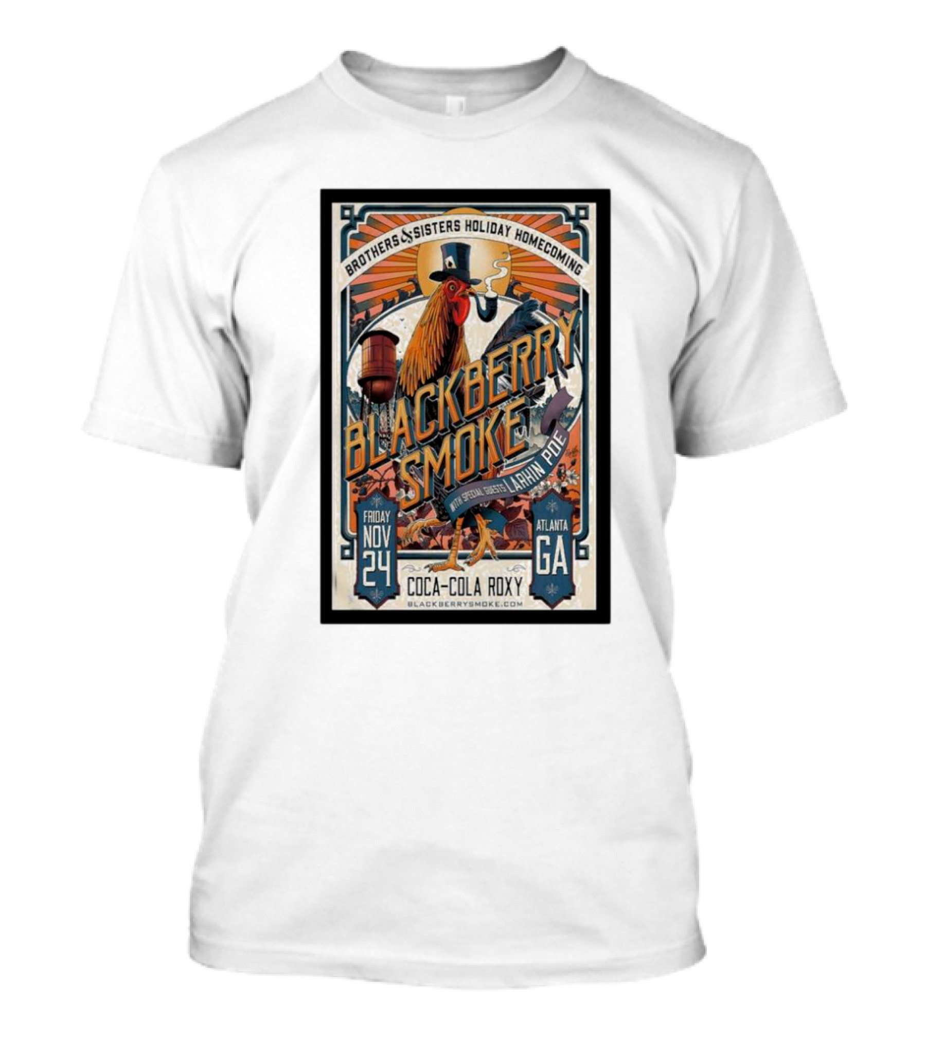 Brothers And Sisters Holiday Homecoming Blackberry Smoke Fri Nov 24 Atlanta GA Coca-Cola Roxy T-Shirt