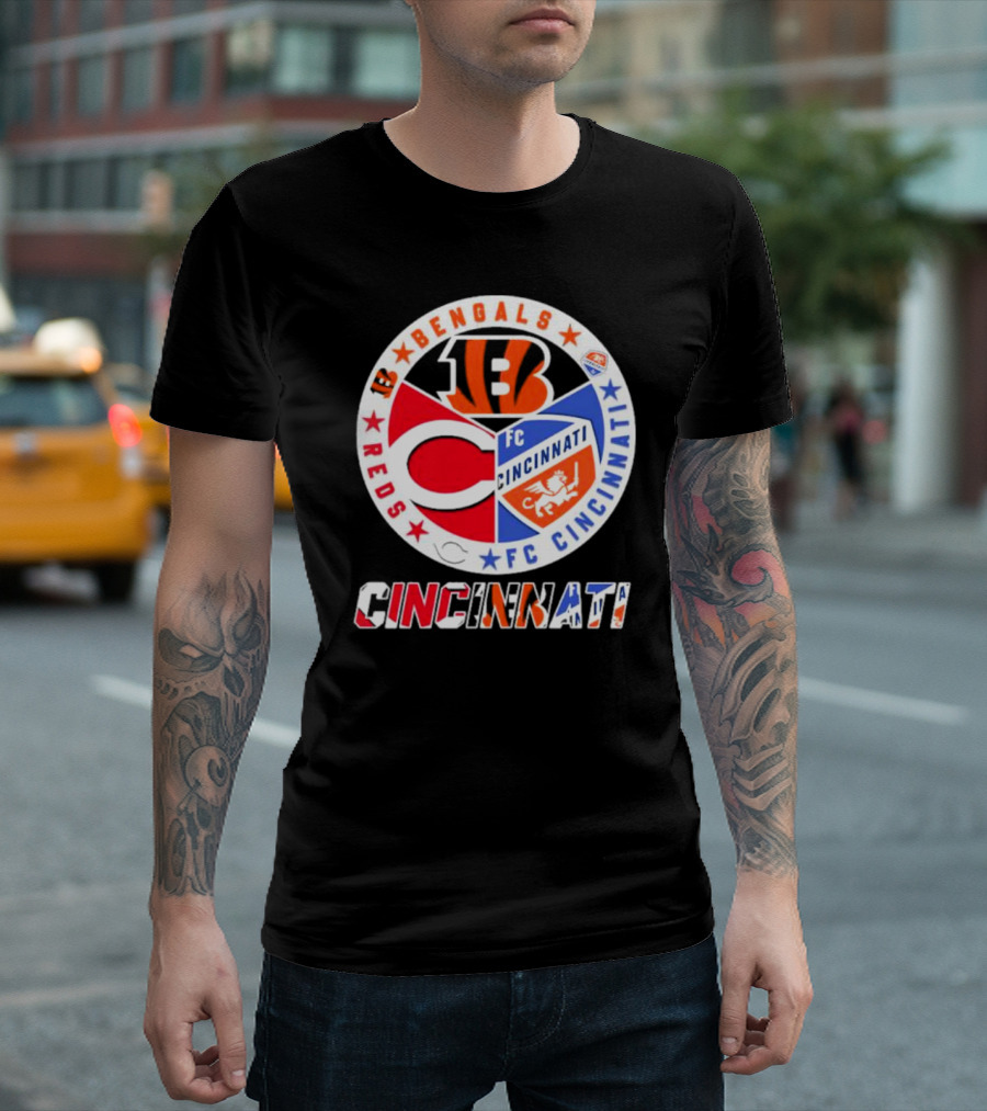 Cincinnati Reds Bengals FC Cincinnati Cincinnati T-Shirt