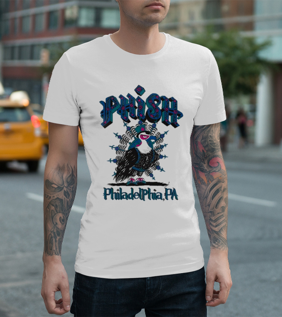PHISH Philadelphia PA Bird Design The Mann Center Tour T-Shirt