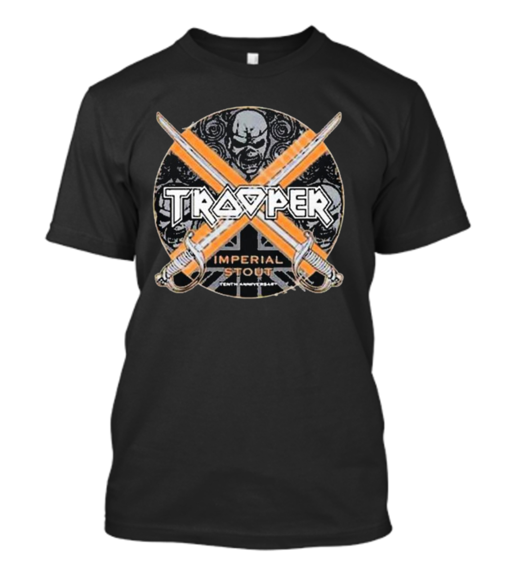 Trooper Imperial Stout 10th Anniversary Swords And Skull T-Shirt