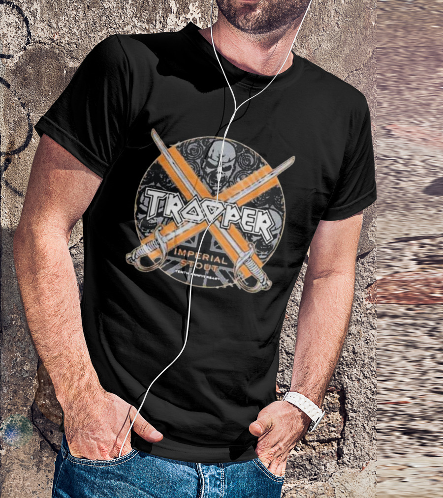 Trooper Imperial Stout 10th Anniversary Swords And Skull T-Shirt