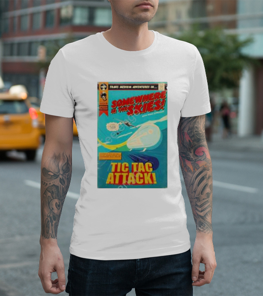 Trans Medium Adventures Somewhere in the Skies Tic Tac Attack T-Shirt