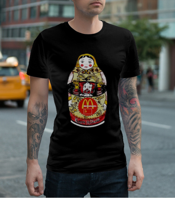 Moscow McDonald's Russian Doll With McDonald's Logo And Ronald McDonald T-Shirt