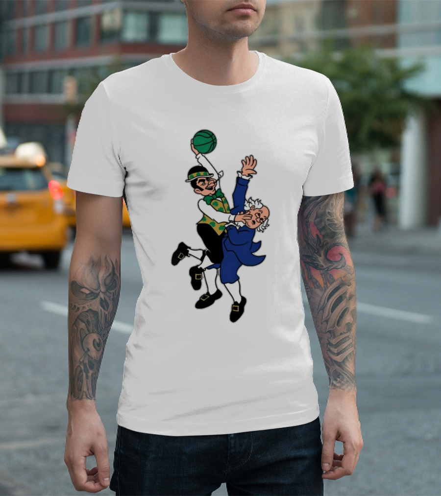 Boston Basketball Iconic Dunk Humor T-Shirt