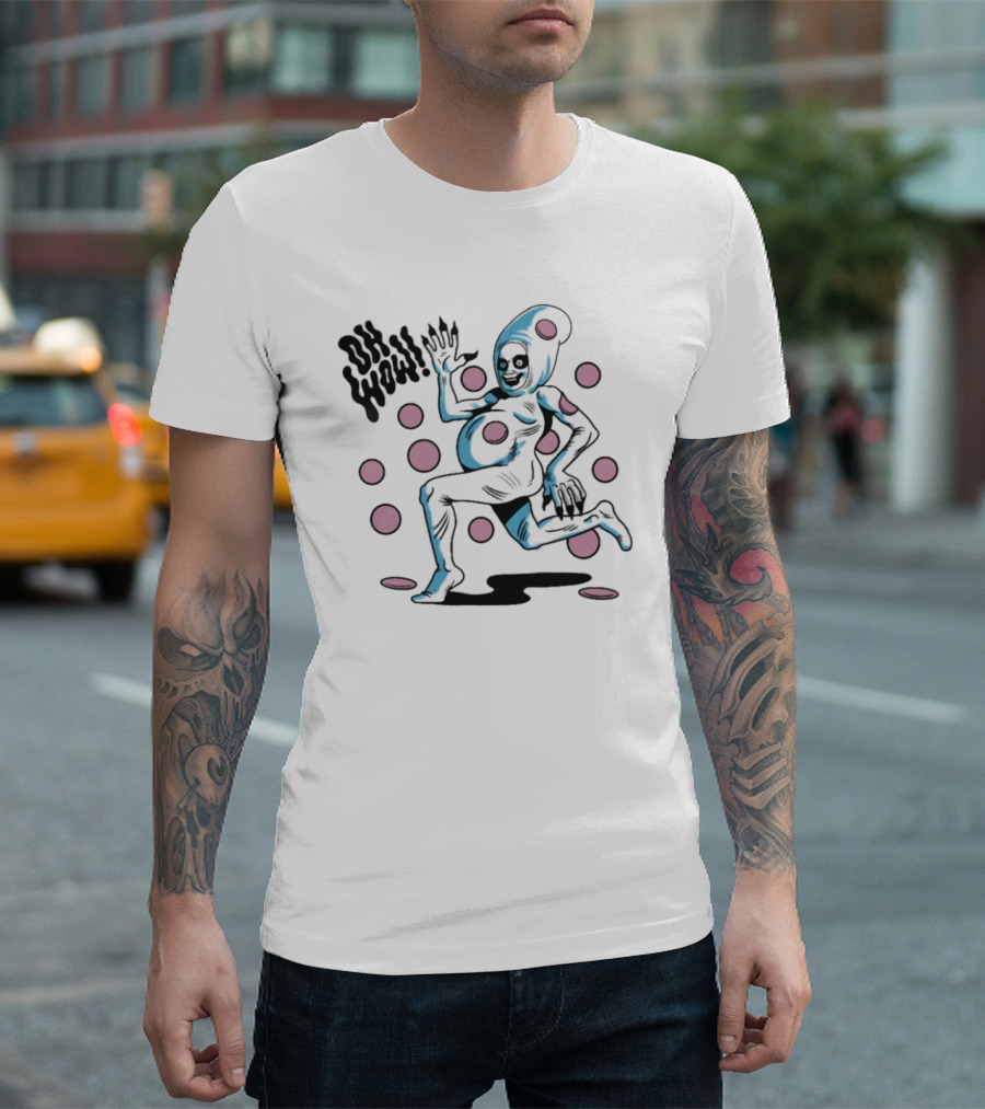 House of Jimbo Merch Casper the Boloney Ghost Oh Wow Polka Dots T-Shirt
