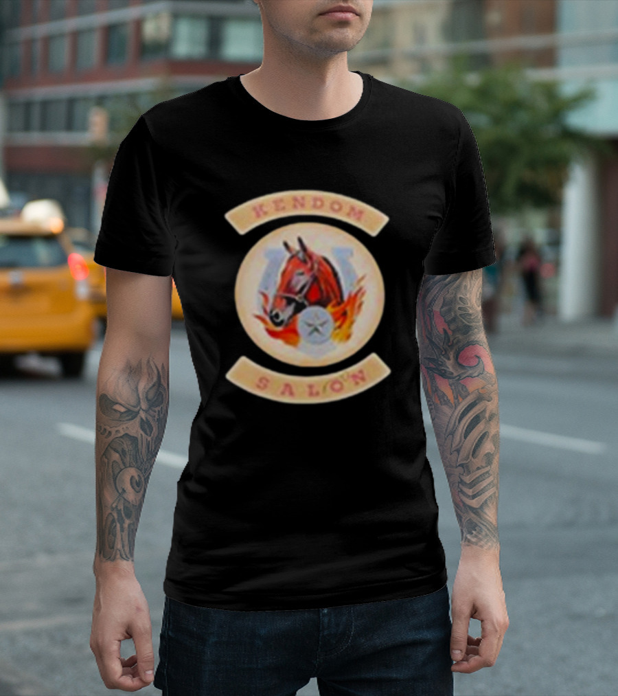 Shitheadsteve Merch KENDOM SALOON Horse Horseshoe Flaming Star T-Shirt