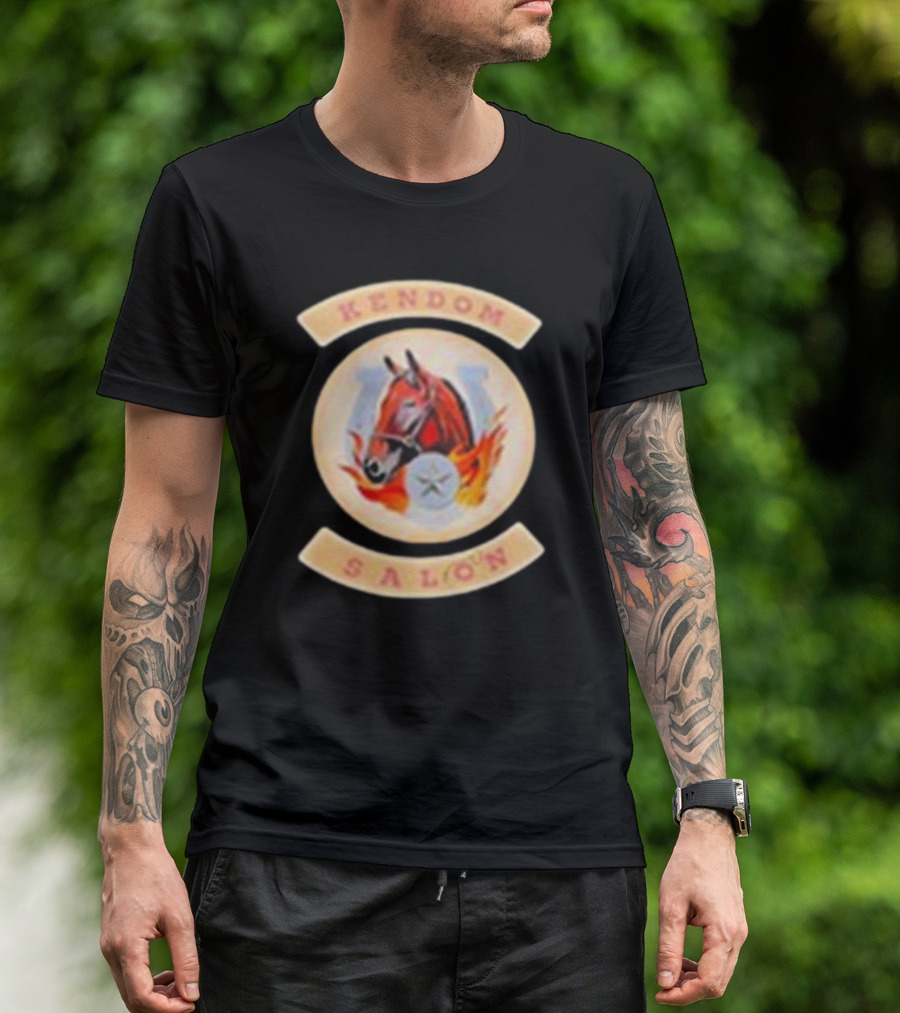 Shitheadsteve Merch KENDOM SALOON Horse Horseshoe Flaming Star T-Shirt