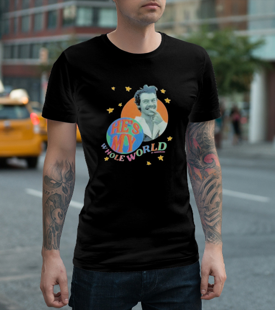 Buggirl200 Harry He's My Whole World Colorful Planet Stars T-Shirt