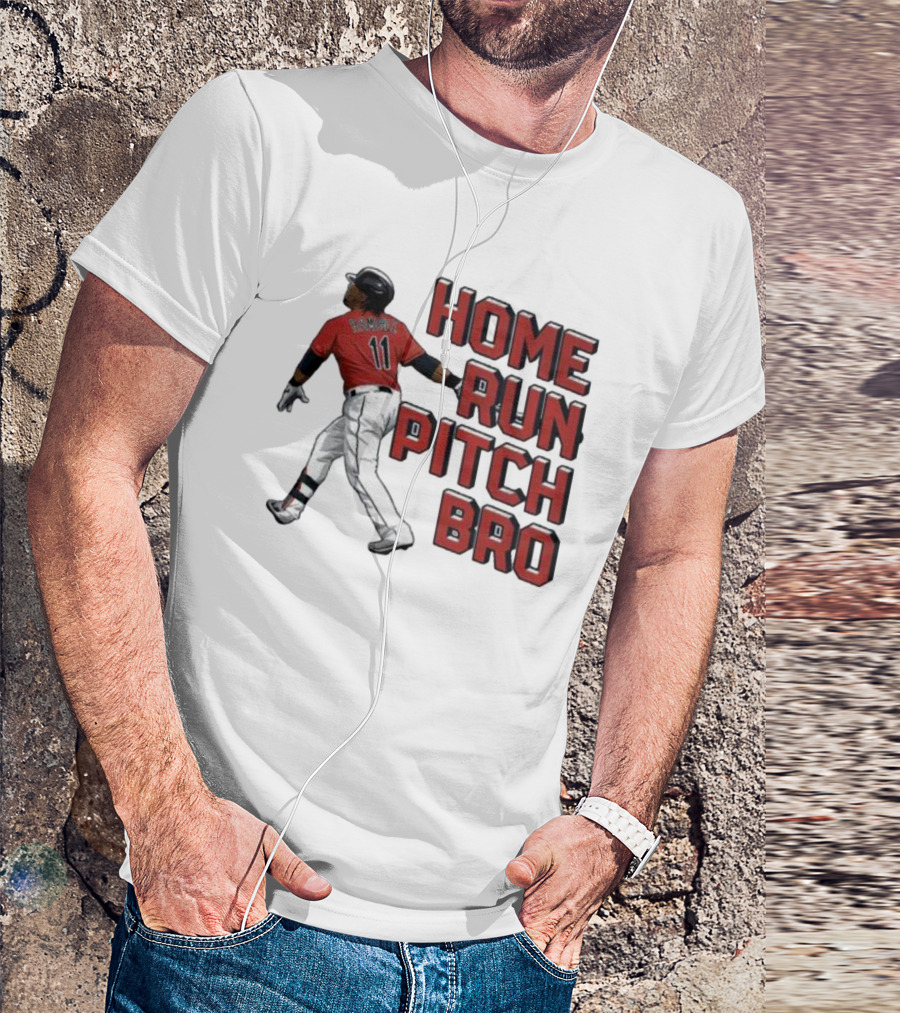 HOME RUN PITCH BRO BASEBALL SWING VINTAGE RED AND BLACK T-Shirt