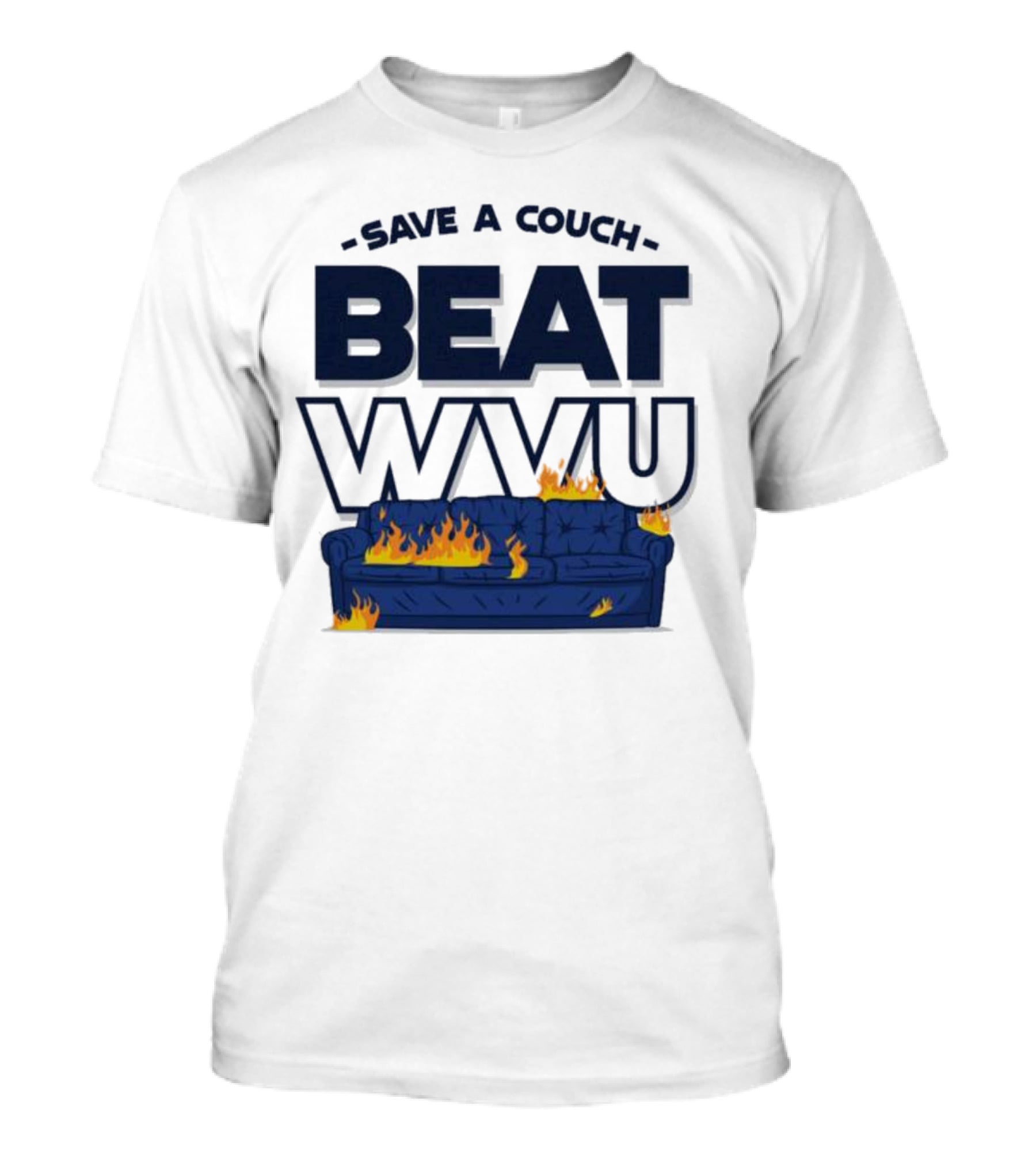 Save A Couch Beat WVU Burning Couch T-Shirt