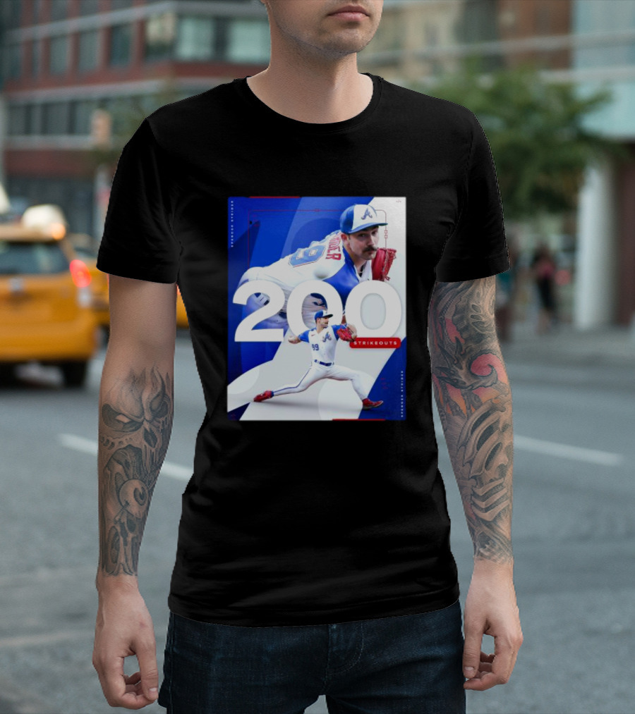 Spencer Strider 200 Strikeouts Season Braves Pitcher Milestone T-Shirt