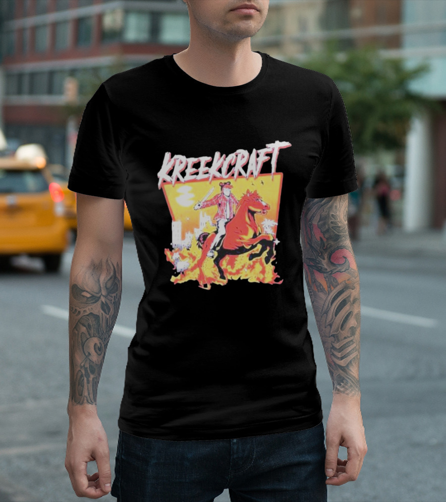 KreekCraft Fiery Horseback Adventure T-Shirt