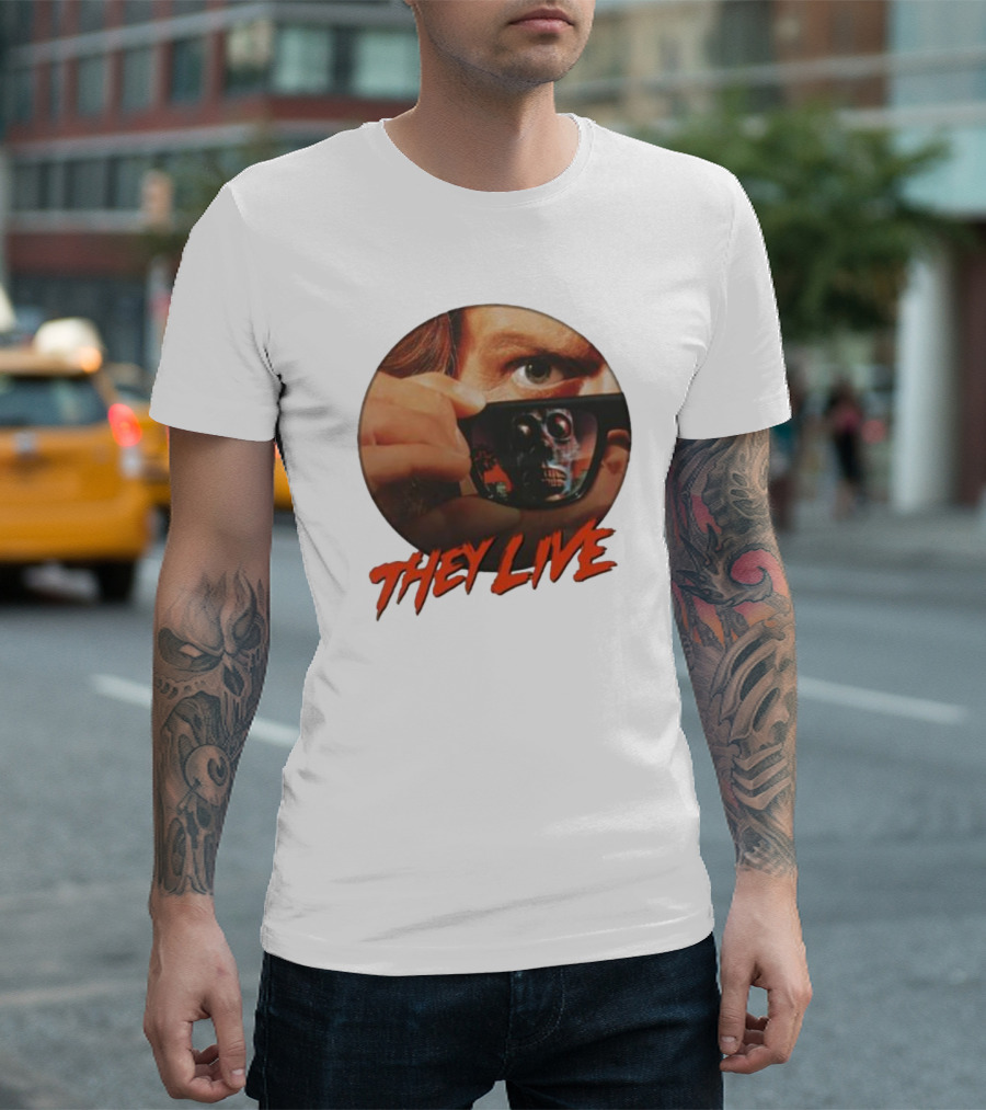 They Live Alien Sunglasses Meme Comedy T-Shirt