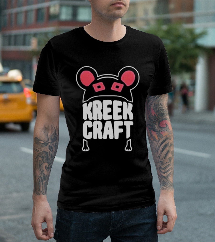 KreekCraft Bear Ears Red Eyes Branding T-Shirt