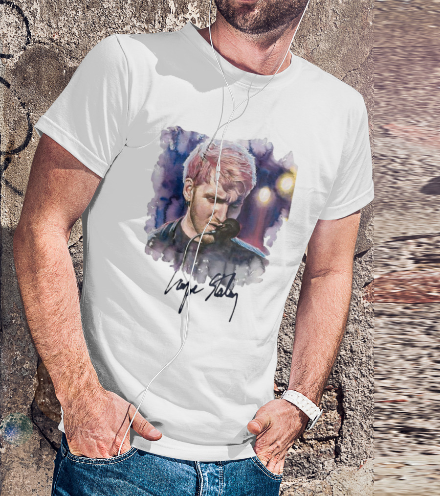 Layne Staley Signature Artwork With Microphone And Lights T-Shirt