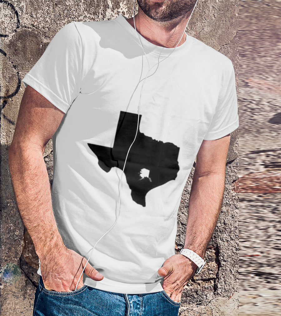 Many People Don’t Realize How Small Alaska Really Is When The Image Is Not To Scale Texas Silhouette Comparison T-Shirt