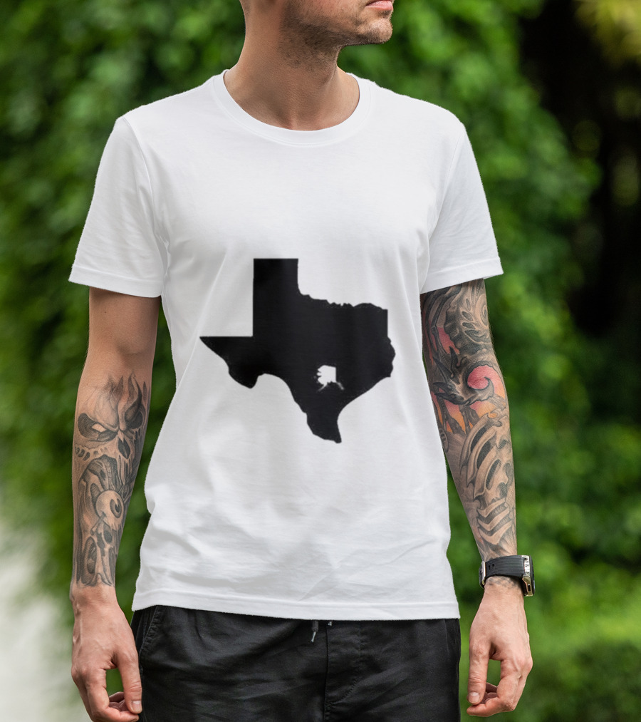 Many People Don’t Realize How Small Alaska Really Is When The Image Is Not To Scale Texas Silhouette Comparison T-Shirt