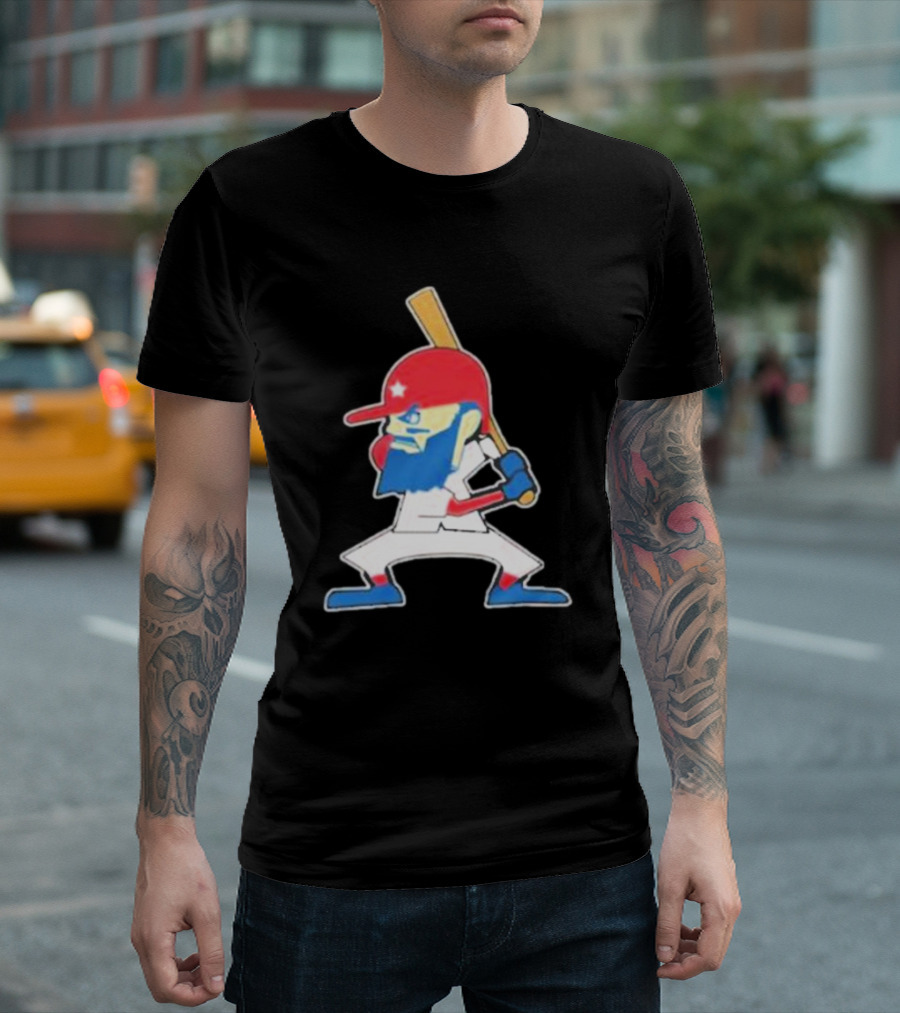 Fighting Phil Baseball Character Retro Cartoon T-Shirt